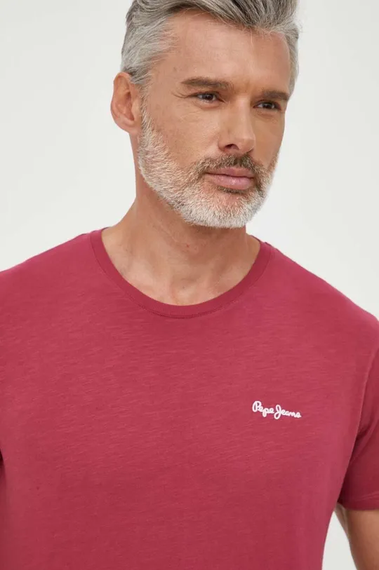 roza Bombažna kratka majica Pepe Jeans Wiltshire