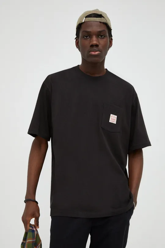 czarny Levi's t-shirt bawełniany Męski