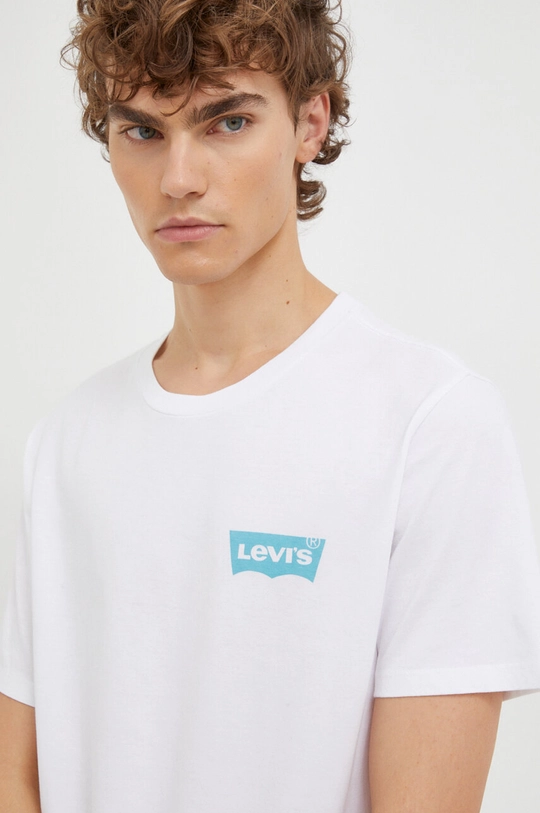 biały Levi's t-shirt bawełniany