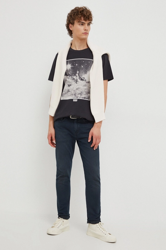 Levi's t-shirt bawełniany czarny