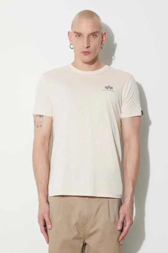 Alpha Industries t-shirt bawełniany beżowy