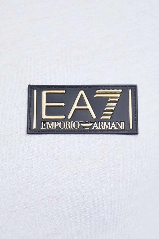 λευκό Βαμβακερό μπλουζάκι EA7 Emporio Armani