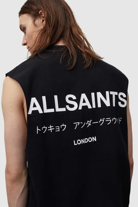 crna Pamučna majica AllSaints Underground Muški