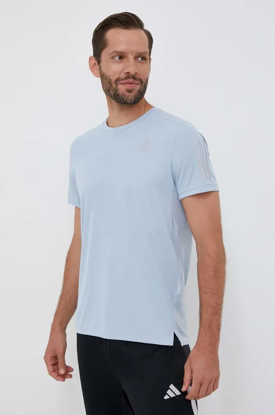 niebieski adidas Performance t-shirt do biegania Own The Run Męski