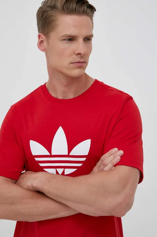 rosso adidas Originals t-shirt in cotone