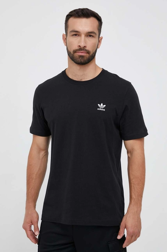 czarny adidas Originals t-shirt bawełniany Męski