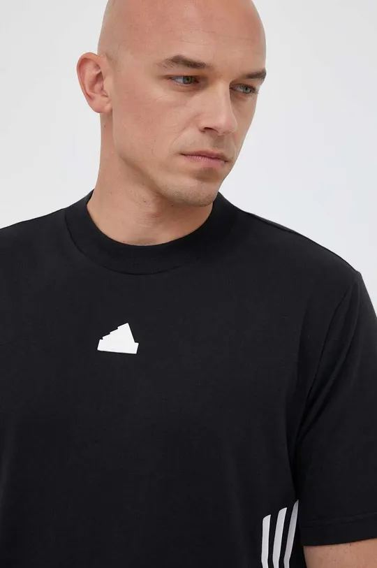 čierna Bavlnené tričko adidas