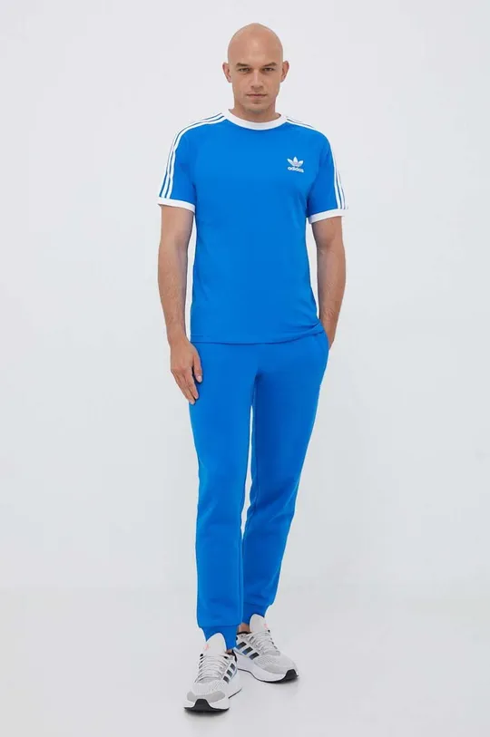 adidas Originals pamut póló kék