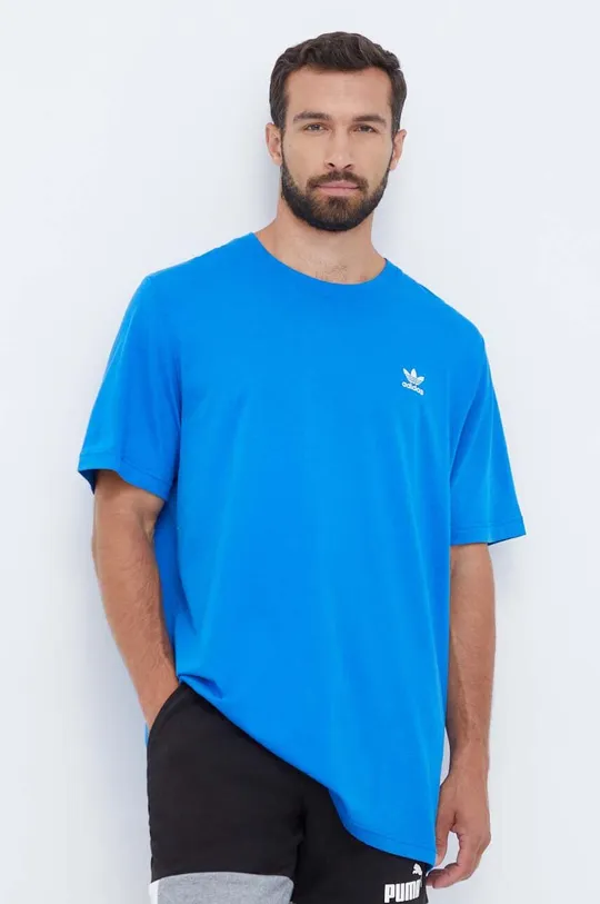 modra Bombažna kratka majica adidas Originals Moški
