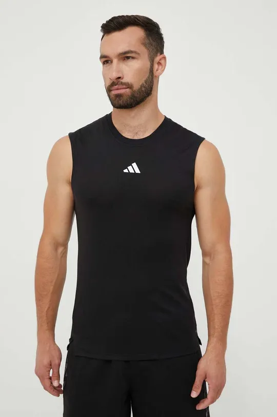 črna Kratka majica za vadbo adidas Performance Power Moški