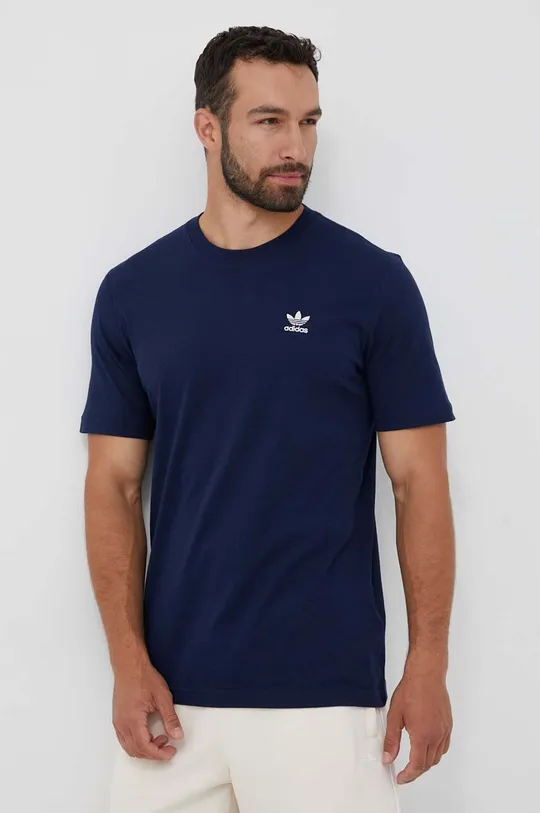 modra Bombažna kratka majica adidas Originals Moški