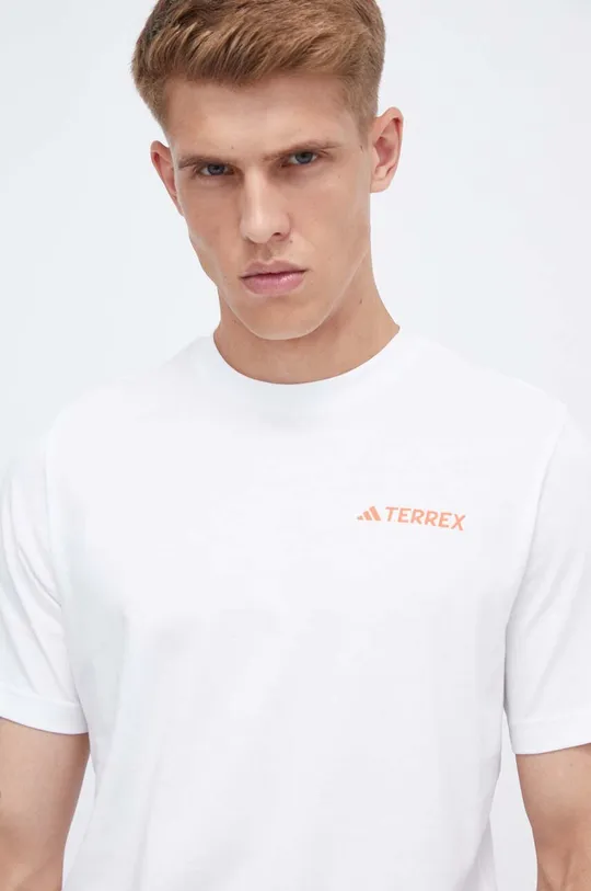 biały adidas TERREX t-shirt Graphic Altitude