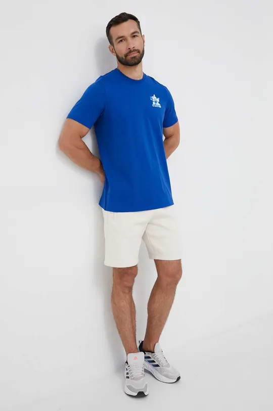 Bavlnené tričko adidas Originals modrá