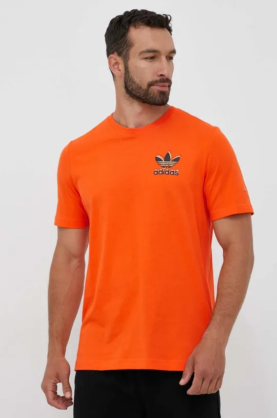Μπλουζάκι adidas Originals πορτοκαλί