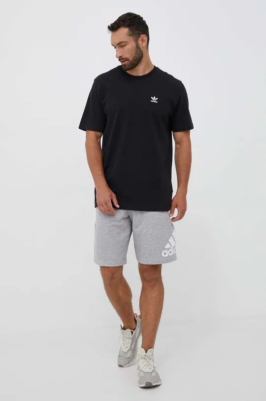 Bombažna kratka majica adidas Originals črna