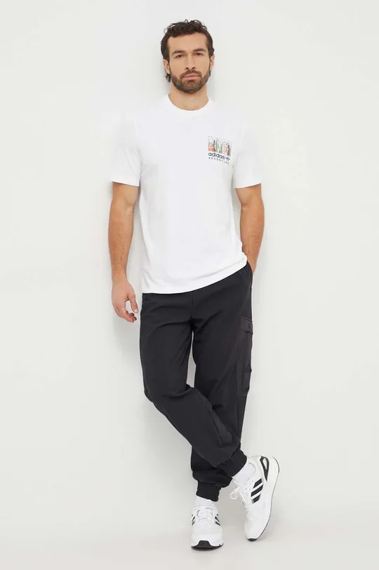 Βαμβακερό μπλουζάκι adidas Originals μπεζ