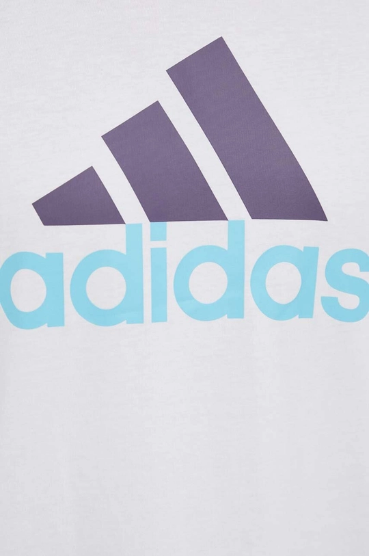 biały adidas t-shirt bawełniany