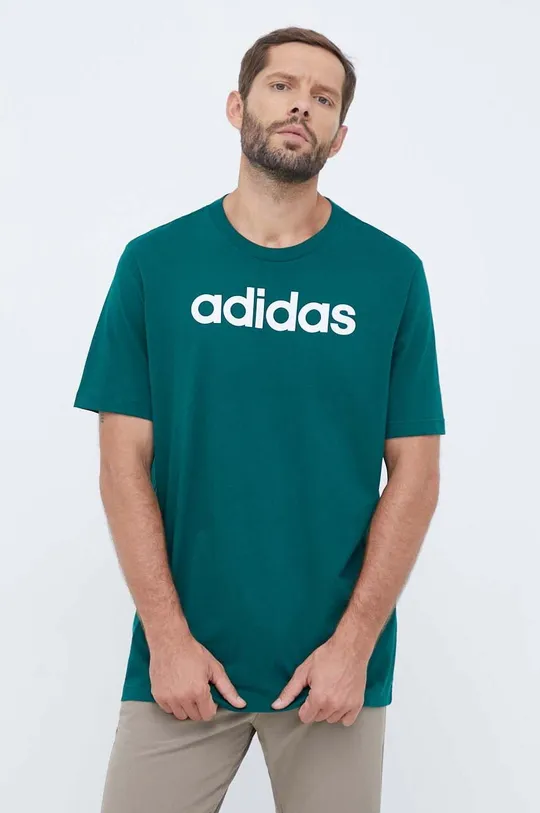 зелёный Хлопковая футболка adidas