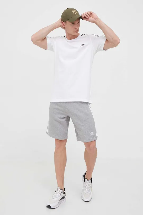 adidas t-shirt bawełniany biały