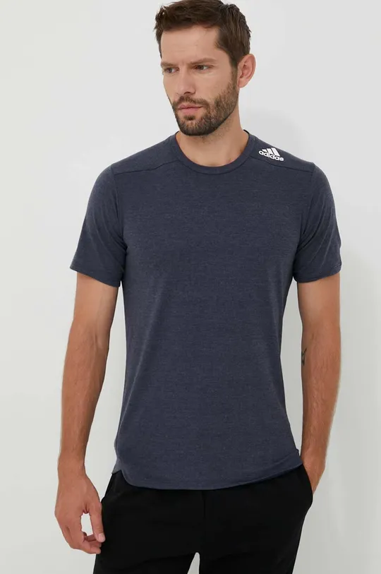 Kratka majica za vadbo adidas Performance Designed for Training mornarsko modra