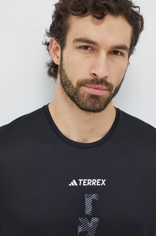 fekete adidas TERREX sportos póló Agravic