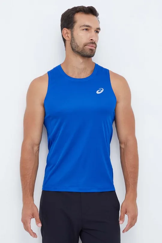 niebieski Asics t-shirt do biegania Core