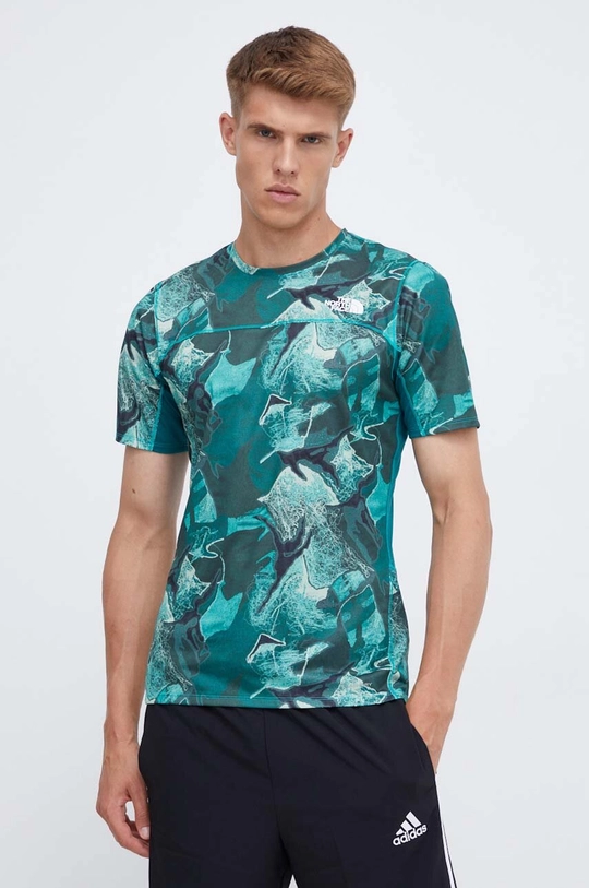 zielony The North Face t-shirt sportowy Sunriser