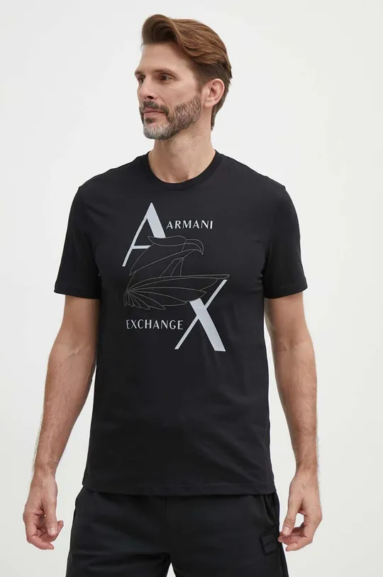 nero Armani Exchange t-shirt in cotone