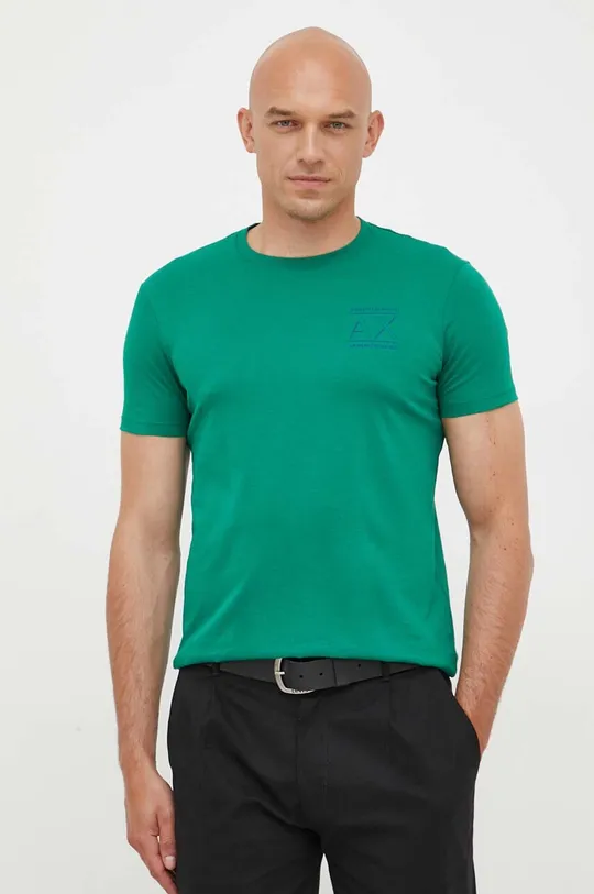 zielony Armani Exchange t-shirt bawełniany