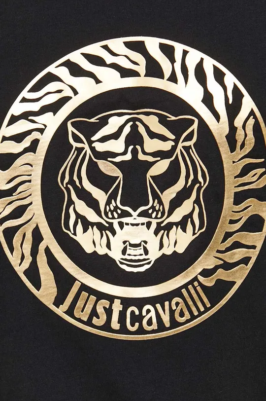 czarny Just Cavalli t-shirt bawełniany