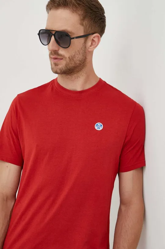 rosso North Sails t-shirt in cotone Uomo