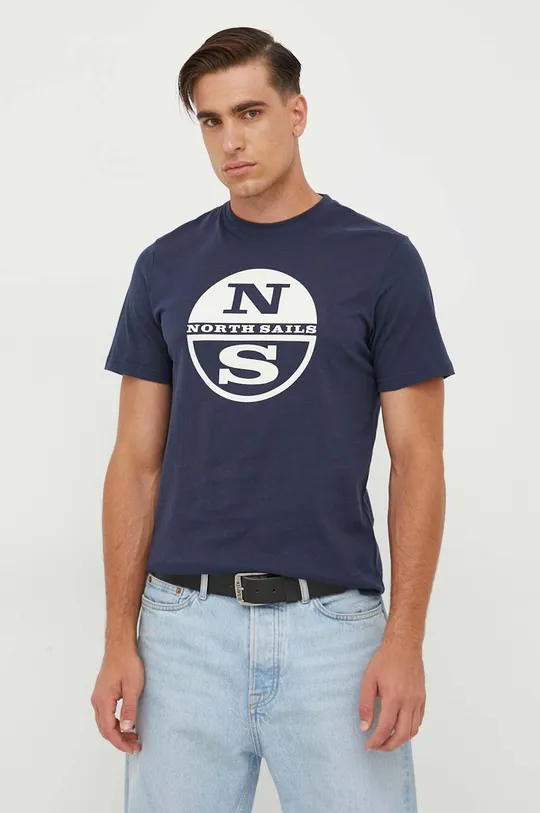granatowy North Sails t-shirt bawełniany