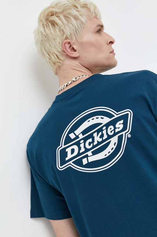 turkusowy Dickies t-shirt bawełniany Męski