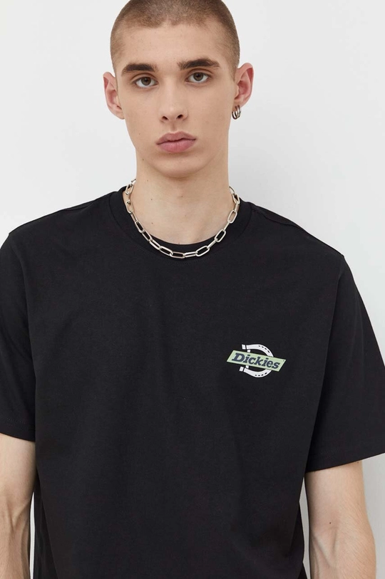 czarny Dickies t-shirt bawełniany