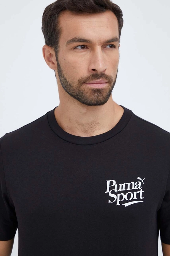 чорний Бавовняна футболка Puma