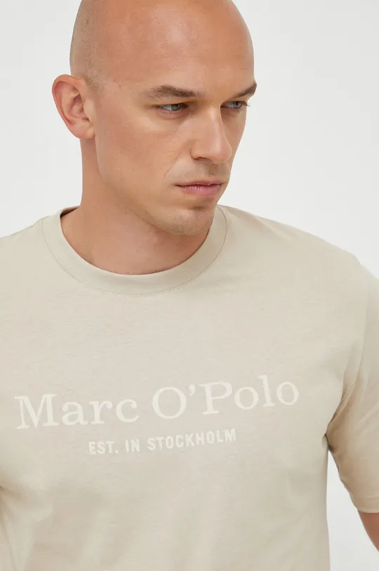 μπεζ Βαμβακερό μπλουζάκι Marc O'Polo