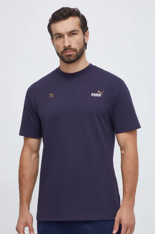 mornarsko plava Pamučna majica Puma Muški