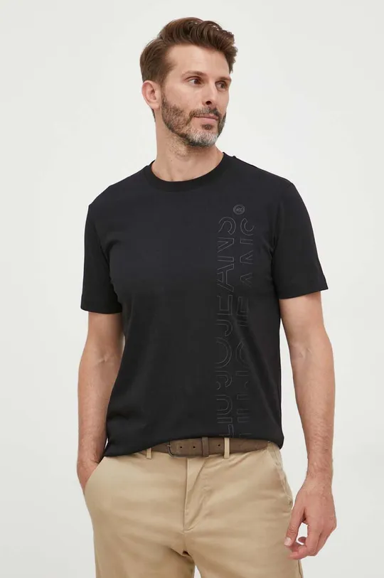 μαύρο Βαμβακερό μπλουζάκι Liu Jo Ανδρικά