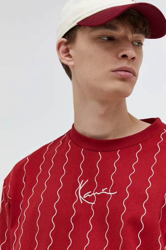 κόκκινο Βαμβακερό μπλουζάκι Karl Kani