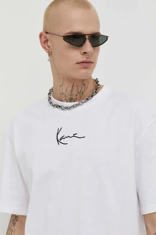 bianco Karl Kani t-shirt in cotone