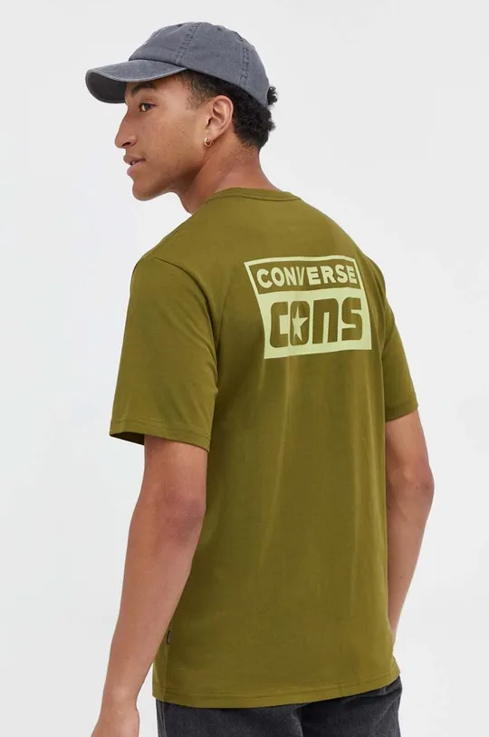 зелений Бавовняна футболка Converse