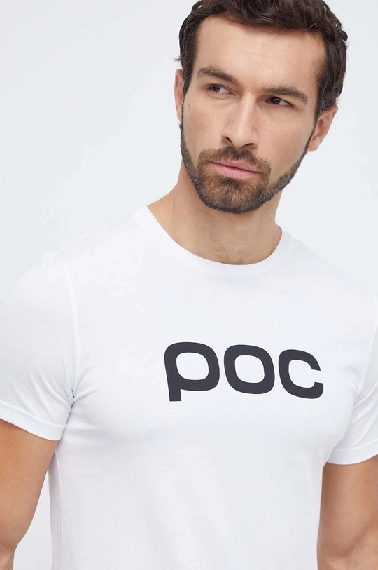 biały POC t-shirt bawełniany