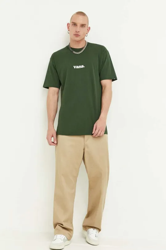 zielony Vans t-shirt bawełniany