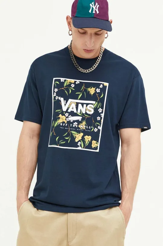 blu navy Vans t-shirt in cotone Uomo