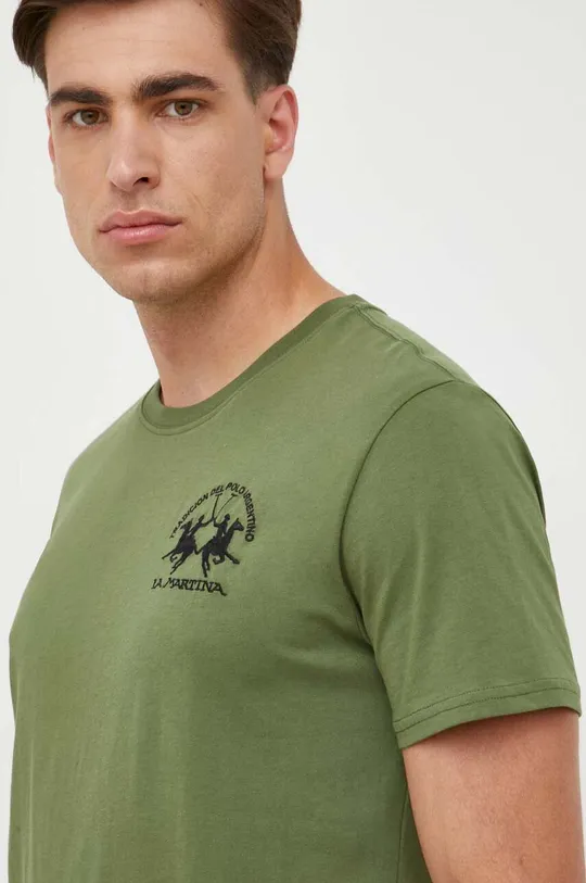 πράσινο Βαμβακερό μπλουζάκι La Martina