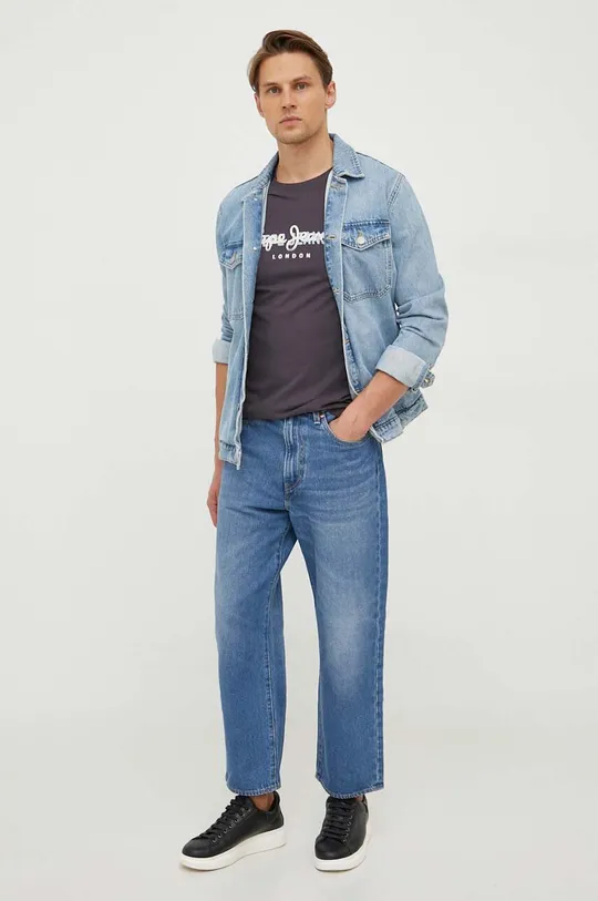 Pepe Jeans t-shirt bawełniany Keegan szary