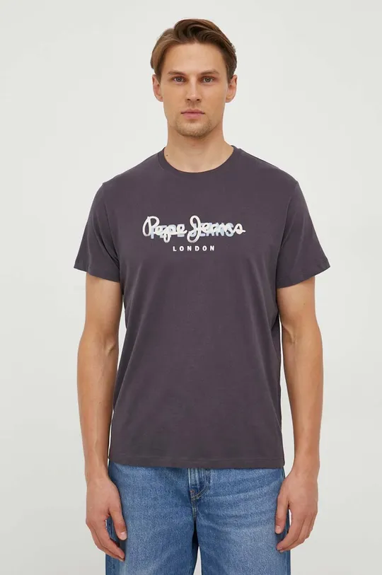 szary Pepe Jeans t-shirt bawełniany Keegan