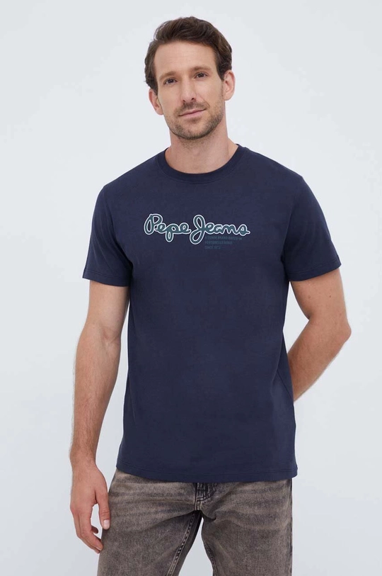 Pepe Jeans t-shirt bawełniany Wido granatowy