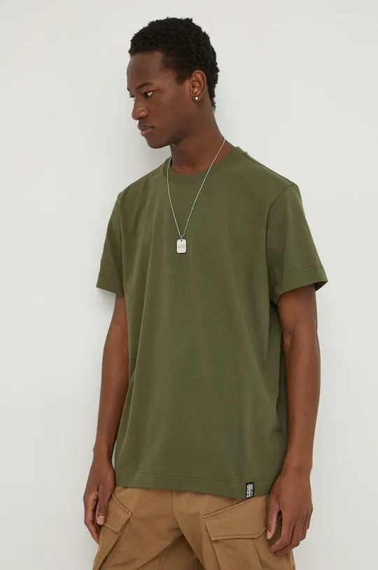 zielony G-Star Raw t-shirt bawełniany Męski