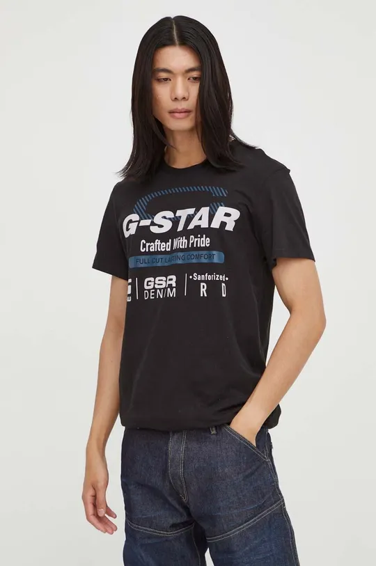 crna Pamučna majica G-Star Raw